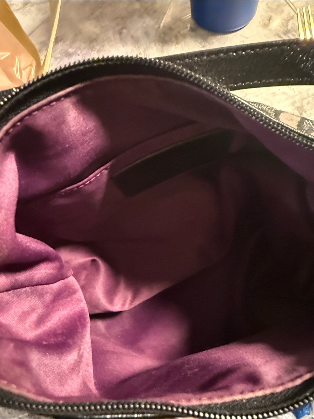 Coach 44407 Madison Lurex Metallic Shoulder Bag Black Silver Y2K - Picture 10 of 10